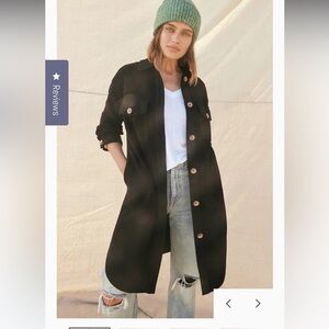 Z supply Sonoma Black Long  Women's jacket sweater